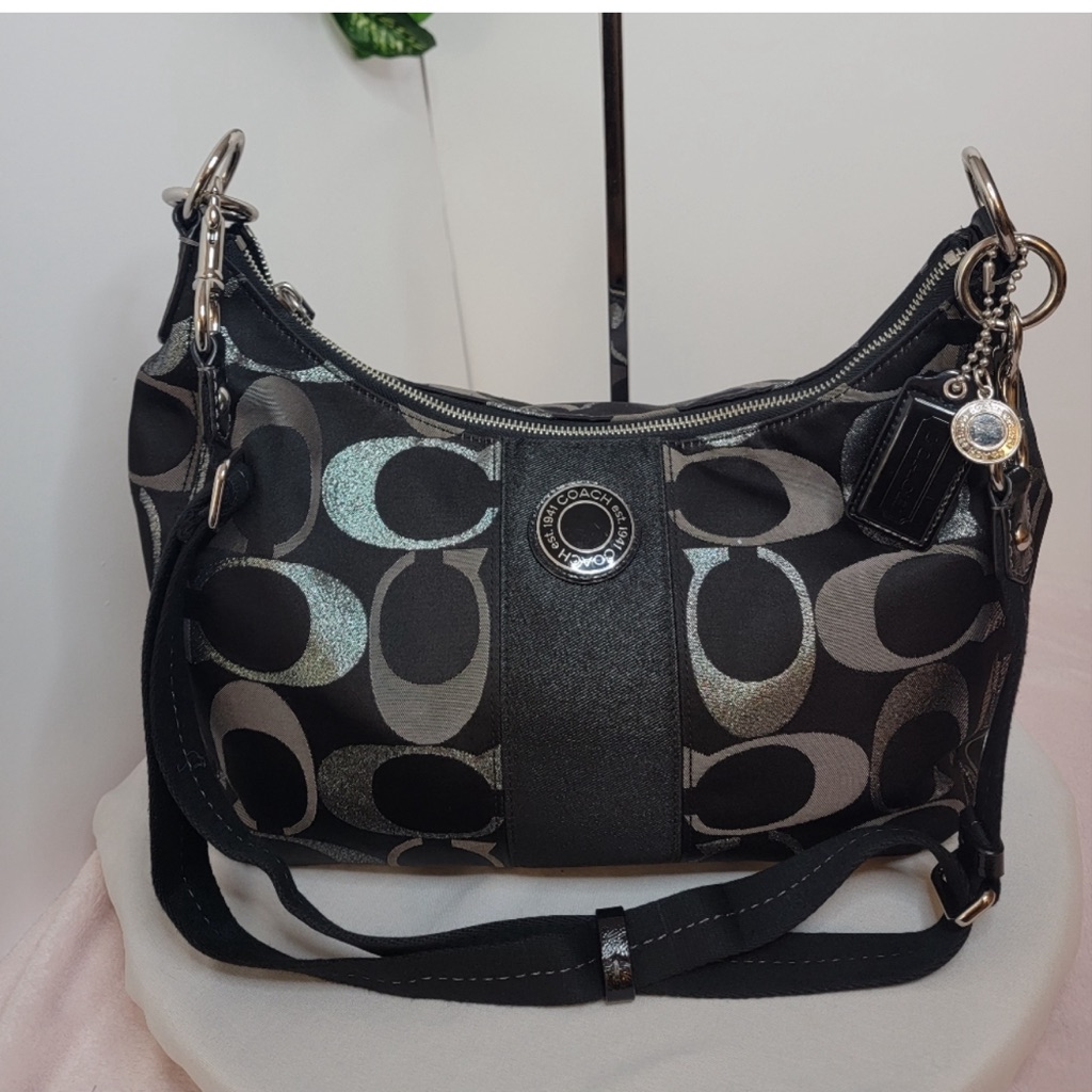 Coach Signature Monogram Crossbody Or Over The Shoulder Bag! Brand New!
